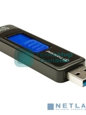 Флешка USB Transcend JetFlash 760 (TS64GJF760), 64Gb, USB 3.0, R/W 130/40, черный/синий