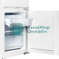 Встраиваемый холодильник Kuppersberg RBN 1960, High-Tech, объем 267 л, скользящий фасад, электронное управление, No Frost, антибактериальный пластик, звуковой сигнал при открытой дверце, перенавешиваемые двери, LED освещение, уровень шума 41 дБ, энергоэффективность А+, белый