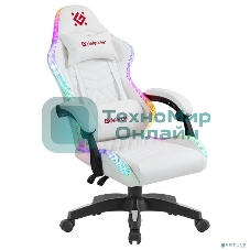 Кресло Defender CORE белый, экокожа, 120 кг, механизм качания