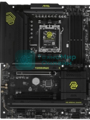 Материнская плата MSI MAG B850 TOMAHAWK WIFI, AM5, AMD B850, 4xDDR5, 4xSATA, 3xM.2, 1xPCIe 5.0 x16, 1xPCIe 4.0 x16, 1xPCIe x1, 1xHDMI, 1xDP, 1x5Gb LAN, Wi-Fi 7, Bluetooth 5.4, 1xUSB-C 20Gbps, 1xUSB-C 10Gbps, 2xUSB-A 10Gbps, 2xUSB-A 5Gbps, 4xUSB-A 2.0, 3x3.5 мм + S/PDIF оптический, 7.1, чёрный, ATX