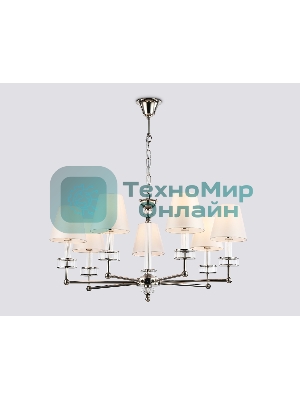Люстра Ambrella light LH71003/7 BN/WH никель/белый E14*7 max 40W D820*1130