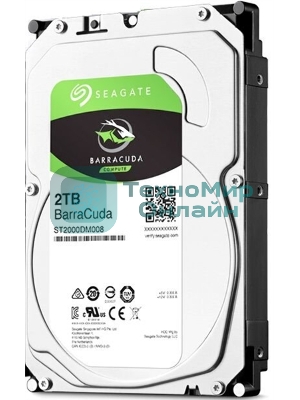 Жесткий диск Seagate Barracuda 2Tb 7200RPMSATA6Gb/S 256MB ST2000DM008 3.5