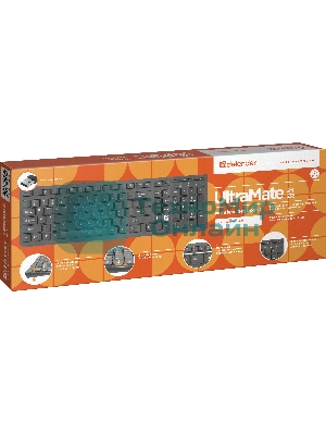 Клавиатура беспроводная Defender ULTRAMATE SM-535 RU USB, радиоканал, черный