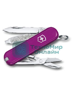Нож перочинный Victorinox Classic Tasty Grape (0.6223.52G) 58мм 7 функций карт.коробка