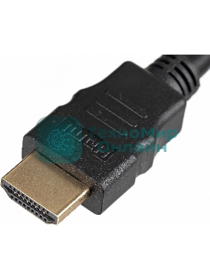 Кабель соединительный аудио-видео HDMI (m)/HDMI (m) 3м. феррит.кольца позолоченные контакты черный (NO NAME)