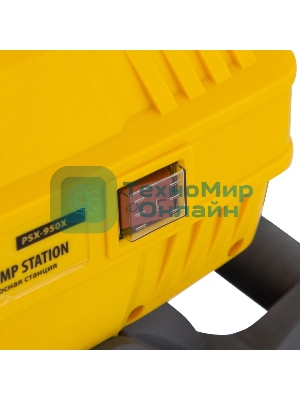 Насосная станция PSХ950X, 950 Вт, 3300 л/ч, ресивер 24 л, подъем 38 м, нержавейка Denzel