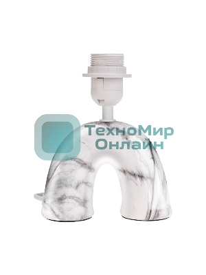 Светильник декоративный настольный Rexant Форте, основание дуга под белый мрамор, черный абажур, цоколь Е27, 60Вт