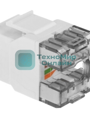 Модуль LANMASTER LAN-OK45U5E/180R-WH информ. KeystoneRJ45 cat.5e белый