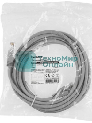 Патч-корд ExeGate EX286372RUS UTP-RJ45-RJ45-5e-0,3M-LSZH-RD, UTP, cat.5e, LSZH, 0.3м, красный