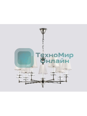 Люстра Ambrella light LH71003/7 BN/WH никель/белый E14*7 max 40W D820*1130