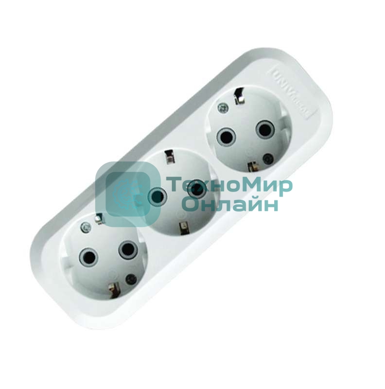 Колодка удлинителя 3-м АВС-пл. с заземл. UNIVersal E303