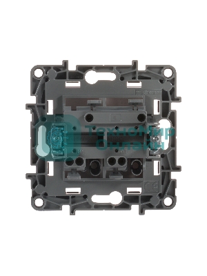 Выключатель двухклавишный 10AX винтовые зажимы ETIKA, белый