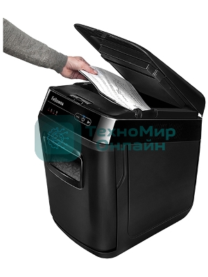 Шредер Fellowes AutoMax 200C (секр.P-4)/фрагменты/200лист./32лтр./пл.карты