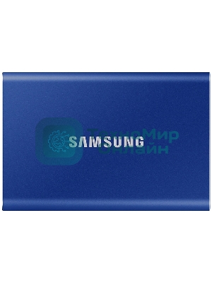 Внешний SSD Samsung T7, 2TB, USB 3.2 Gen 2 Type-C, R/W 1050/1000, синий