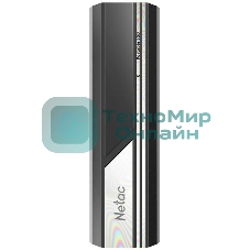 Внешний SSD Netac ZX10, 500 Gb, USB 3.2 Gen 2 Type-C, R/W 1050/1050, черный