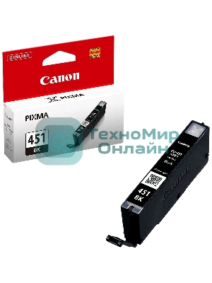Картридж струйный Canon CLI-451Bk (6523B001) черный (337 стр. 7 мл) для Canon PIXMA iP7240/MG6340/MG5440