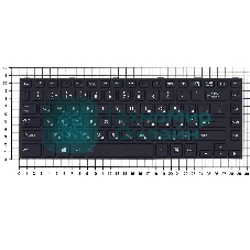 Клавиатура для ноутбука Toshiba Satellite C40-B черная с рамкой