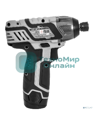 Дрель-шуруповерт ИНТЕРСКОЛ ШАУ-100/12Э АПИ-Т, 12В,  2 Ач, 100 Нм, щеточный, ударный