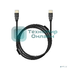 Кабель Bion HDMI v2.1, 19M/19M, 3D, 8K UHD, экран, ферритовые кольца, 1м, черный BXP-HDMI21-010