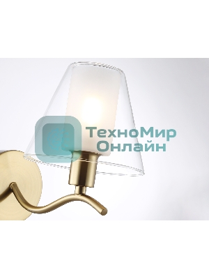 Настенный светильник Ambrella light LH57095 BS/FR латунь/белый матовый E14 max 40W 230*140*200