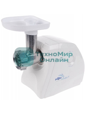 Мясорубка электрическая Ротор Альфа Р ЭМШ 35/250-3 белый, 1500 Вт, 0.58 кг/мин, реверс, защита от перегрузки, насадки - 4