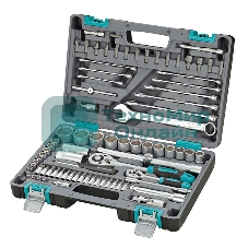 Набор инструментов Stels 14105, 1/2'' 1/4'' CrV пластиковый кейс  82 предм.