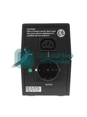 Источник бесперебойного питания Crown CMU-500X (480 ВА/240 Вт; Off-Line; 1 х Euro + 1 х IEC-320 резервным питанием и фильтрацией; 12V/4,5AH х 1; пластик)