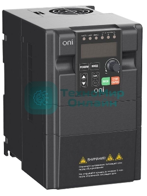 Преобразователь частоты A150 380В 3ф 3.7кВт 10А встроенный торм. модуль ONI A150-33-37NT