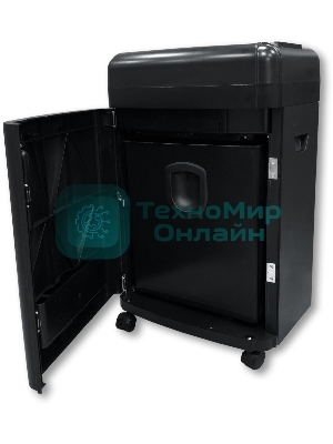 Шредер Office Kit S180 (0,8х1) черный (секр.P-7)/фрагменты/5лист./32лтр./пл.карты/CD