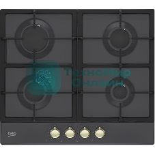 Встраиваемая газовая варочная поверхность Beko HIAG 64225 SAR, Антрацит