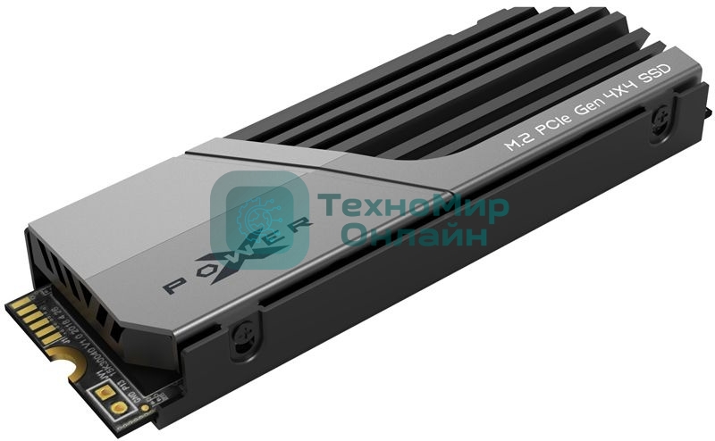 Накопитель SSD Silicon Power XS70, 2Tb, PCIe 4.0 x4, M.2 2280, NVMe, R/W 7300/6800, с радиатором