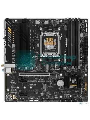 Материнская плата ASUS TUF GAMING A620M-PLUS WIFI, AM5, AMD A620, 4xDDR5, 4xSATA, 2xM.2, 1xPCIe 4.0 x16, 2xPCIe x1, 2xDP, 1xHDMI, 1x 2.5Gb LAN, 4xUSB-A 2.0, 2xUSB-A 3.2 Gen 1, 3x3.5 мм, 7.1, mATX