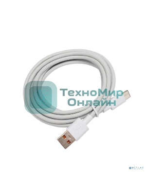 Кабель USB2.0 Cablexpert CC-USB2-AMCM-66W-1.8M-W, AM/Type-C, 6A, 66Вт, QC3.0, 1.8м, медь, белый, пакет