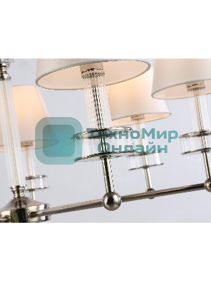Люстра Ambrella light LH71003/7 BN/WH никель/белый E14*7 max 40W D820*1130
