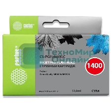 Картридж струйный Cactus CS-PGI1400XLC голубой пигментный (12 мл) для Canon MB2050/MB2350/MB2040/MB2340