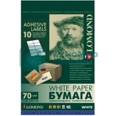 Самоклеящаяся бумага Lomond универсальная для этикеток, A4, 10 делен. (105 x 59.4 мм), 70 г/м2, 50 листов