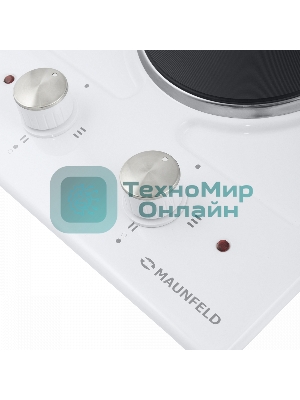 Электрическая варочная панель Maunfeld EEHE.32.4W, конфорок: 2 шт., эмаль, независимая, белый