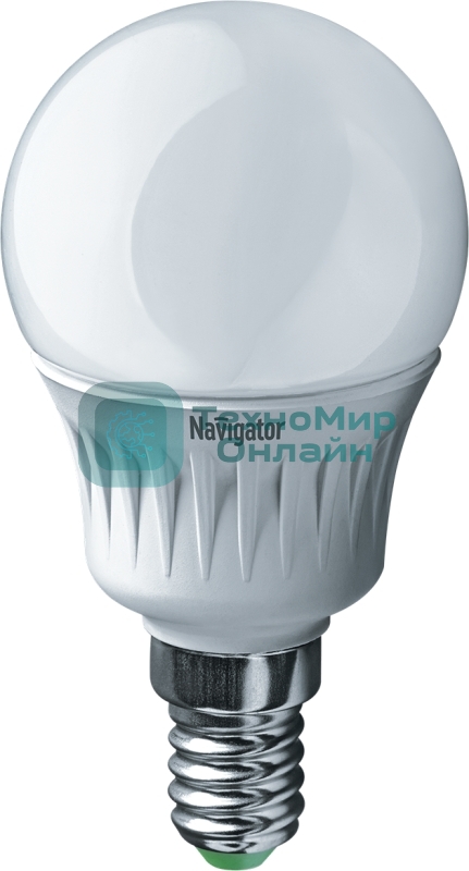 Лампа светодиодная Navigator NLL-P-G45-5-230-4K-E14 5Вт шар 4000К белый E14 370лм 220-240В