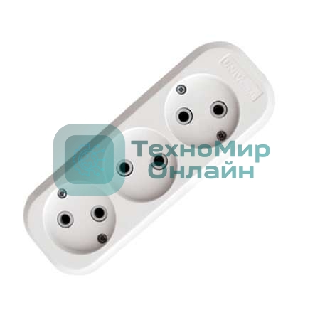 Колодка удлинителя 3-м АВС-пл. без заземл. UNIVersal E203