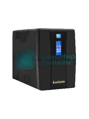 Источник бесперебойного питания ExeGate Power Smart ULB-1000.LCD.AVR.4C13 1000VA/550W, LCD, AVR, 4*C13, черный