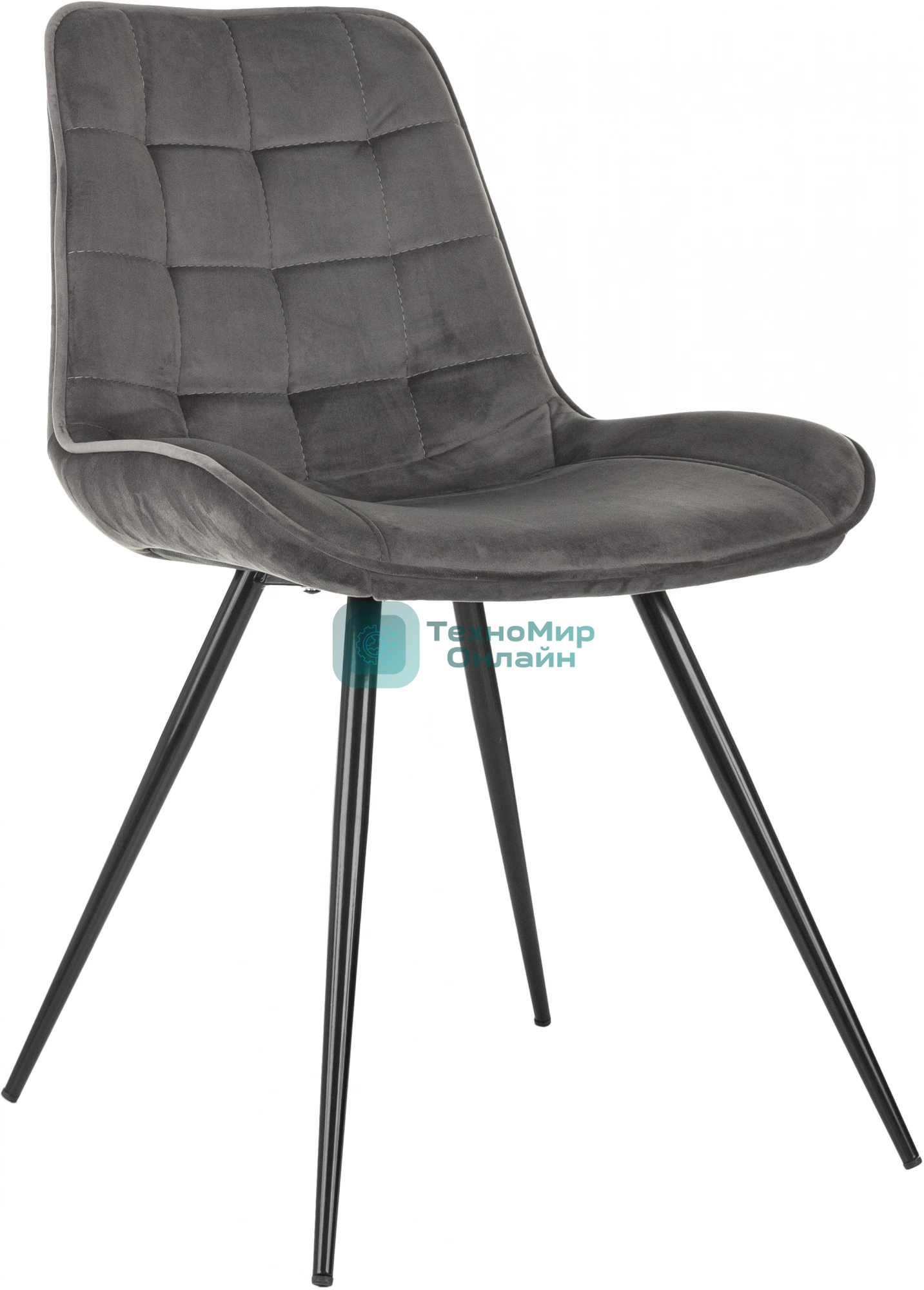 Стул для дома Бюрократ CH-K2 т. серый Holland 18 металл черный на ножках