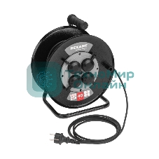 Удлинитель силовой Rexant КГ на катушке 4 гнезда с/з 40 м 3х1.5 кв.мм IP44 c защитными крышками метал. катушка