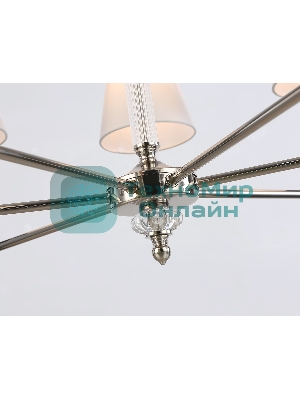 Люстра Ambrella light LH71003/7 BN/WH никель/белый E14*7 max 40W D820*1130