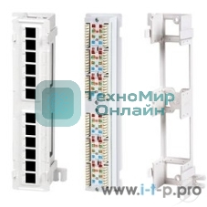 Монтажное оборудование Hyperline PPW-12-8P8C-C5e Патч-панель настенная, 12 портов RJ-45(8P8C), категория 5е, с подставкой