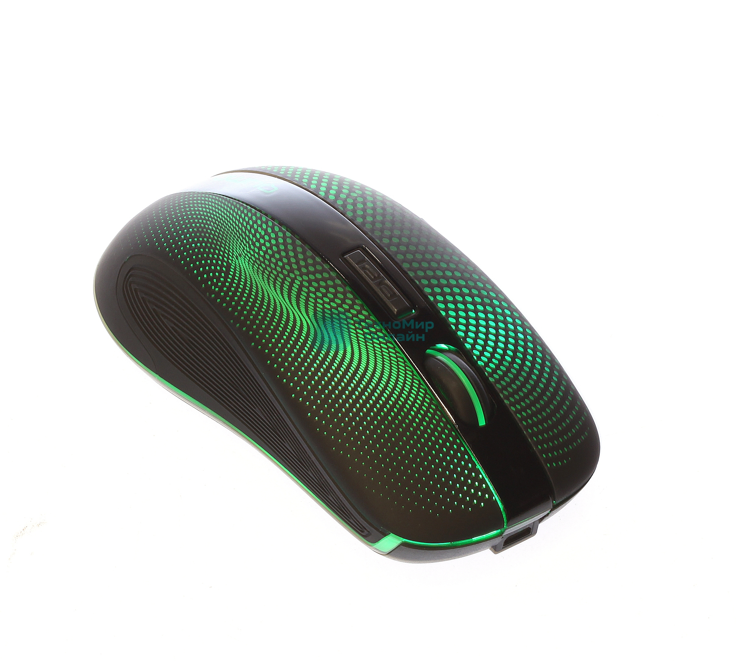 Мышь беспроводная Qumo Comfort M18 черный, 2400 dpi, радиоканал, USB, кнопки - 6