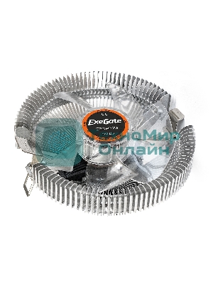 Кулер для процессора ExeGate EE90-PWM серебристый, 90 мм, алюминий, 2400 об/мин, 22 дБ, 4 pin, 75 Вт, 46 мм