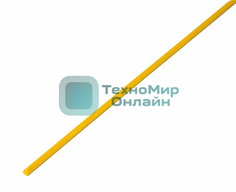 Термоусадочная трубка Rexant 2,5/1,25 мм, желтая, упаковка 50 шт. по 1 м