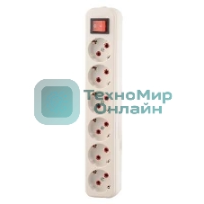 Колодка удлинителя 6-м с заземл. с выкл. Lezard 720-0600-602