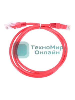 Патч-корд LANMASTER UTP TWT-45-45-0.5-RD вилка RJ-45-вилка RJ-45 cat.5е 0.5м красный ПВХ (уп.:1шт)