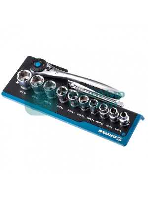 Набор торцевых головок Gross трещотка 120 зубьев, 3/8